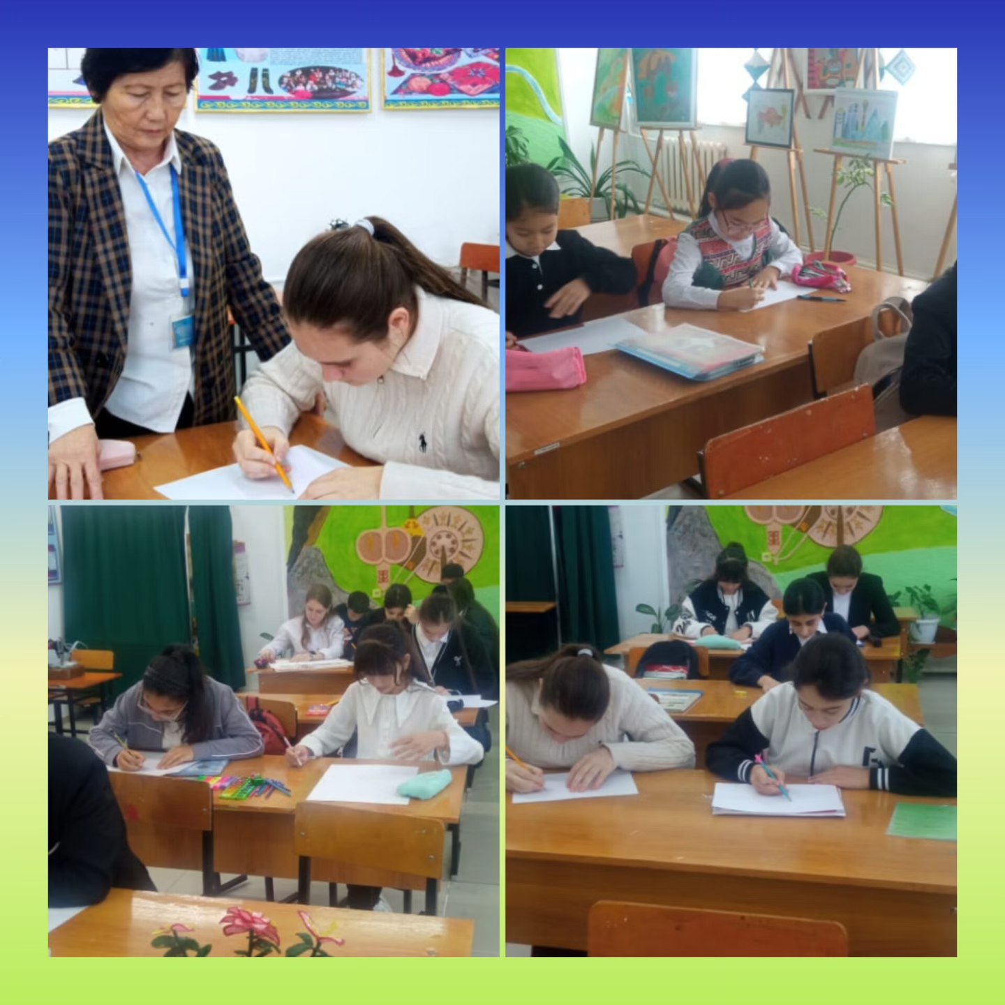 "Абайлаңыз балалар! " республикалық акциясының онкүндігі аясында жолда жүру ережесіне байланысты  5-7 сыныптар арасында  сурет салу байқауы өткізілді.